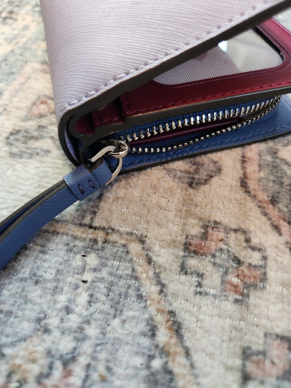 kate spade lilac and blue double-tone zip wallet - Picture 7 of 7